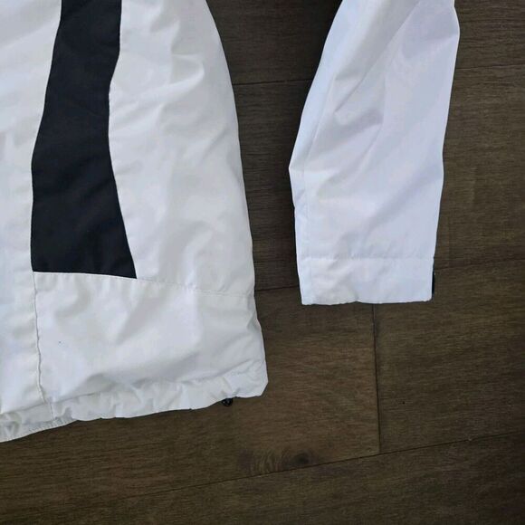 Serac Jacket Women's White Gore-Tex Hooded Full Zip Snap Ski Snowboard Size L - Picture 11 of 11